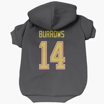 Alex Burrows Vancouver Canucks  Dog & Cat Pet Hoodie - Black