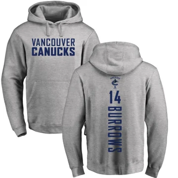 Alex Burrows Men's Vancouver Canucks Branded Ash Backer Pullover Hoodie