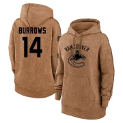 Alex Burrows Women's Vancouver Canucks 2023 Salute to Service Pullover Hoodie Brown