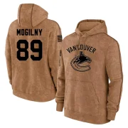 Alexander Mogilny Men's Vancouver Canucks 2023 Salute to Service Club Pullover Hoodie Brown