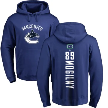 Alexander Mogilny Men's Vancouver Canucks Branded Backer Pullover Hoodie Royal