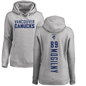 Alexander Mogilny Women's Vancouver Canucks Branded Ash Backer Pullover Hoodie