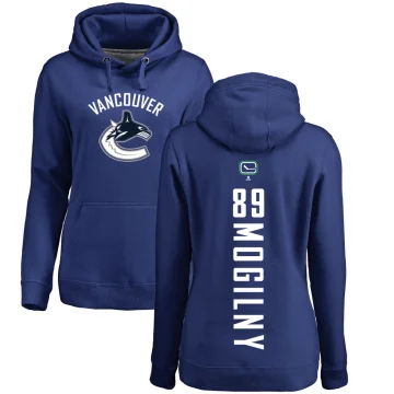 Alexander Mogilny Women's Vancouver Canucks Branded Backer Pullover Hoodie Blue