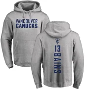 Arshdeep Bains Men's Vancouver Canucks Branded Ash Backer Pullover Hoodie