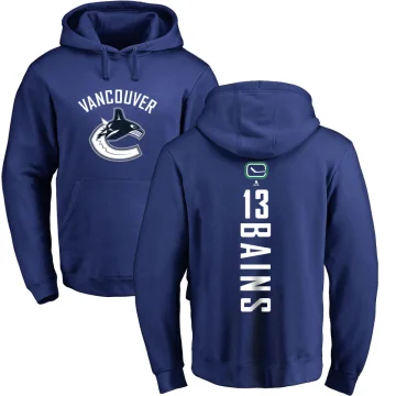 Arshdeep Bains Men's Vancouver Canucks Branded Backer Pullover Hoodie Royal