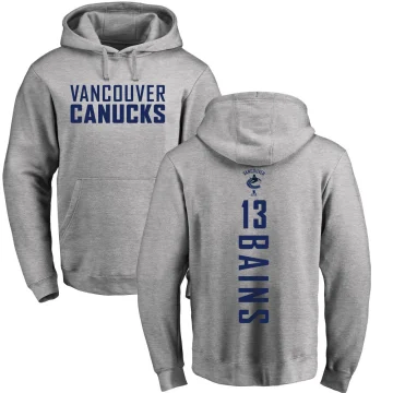 Arshdeep Bains Youth Vancouver Canucks Branded Ash Backer Pullover Hoodie