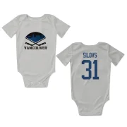 Arturs Silovs Vancouver Canucks  Infant & Newborn Bodysuit - White