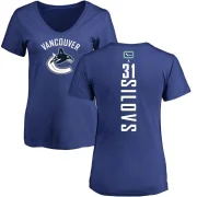 Arturs Silovs Women's Vancouver Canucks Backer T-Shirt - Blue