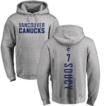 Carson Soucy Men's Vancouver Canucks Branded Ash Backer Pullover Hoodie