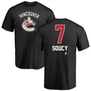 Carson Soucy Men's Vancouver Canucks Name and Number Banner Wave T-Shirt - Black