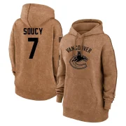 Carson Soucy Women's Vancouver Canucks 2023 Salute to Service Pullover Hoodie Brown