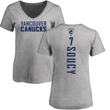 Carson Soucy Women's Vancouver Canucks Backer T-Shirt - Ash