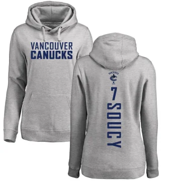 Carson Soucy Women's Vancouver Canucks Branded Ash Backer Pullover Hoodie