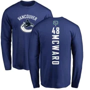 Cole McWard Men's Vancouver Canucks Backer Long Sleeve T-Shirt - Royal