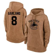 Conor Garland Women's Vancouver Canucks 2023 Salute to Service Pullover Hoodie Brown