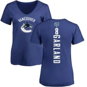 Conor Garland Women's Vancouver Canucks Backer T-Shirt - Blue