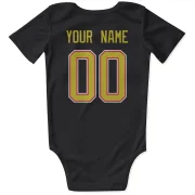 Custom Vancouver Canucks   Infant & Newborn Bodysuit  - Black