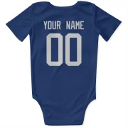 Custom Vancouver Canucks   Infant & Newborn Bodysuit  - Blue