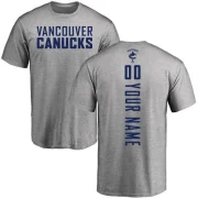 Custom Men's Vancouver Canucks Branded Backer T-Shirt - Ash