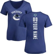 Custom Women's Vancouver Canucks Branded Backer T-Shirt - Blue