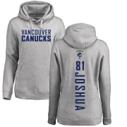 Dakota Joshua Women's Vancouver Canucks Branded Ash Backer Pullover Hoodie