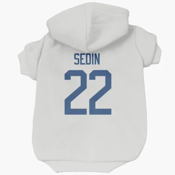 Daniel Sedin Vancouver Canucks  Dog & Cat Pet Hoodie - White