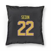 Daniel Sedin Vancouver Canucks  Pillow Cover (18 X 18) - Black