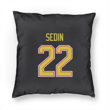 Daniel Sedin Vancouver Canucks  Pillow Cover (18 X 18) - Black