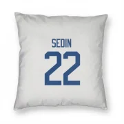 Daniel Sedin Vancouver Canucks  Pillow Cover (18 X 18) - White