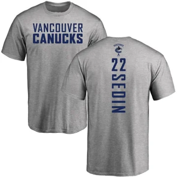 Daniel Sedin Men's Vancouver Canucks Backer T-Shirt - Ash