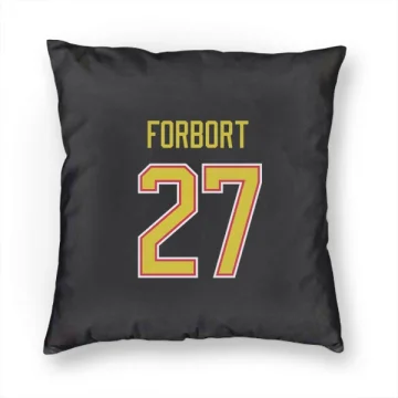 Derek Forbort Vancouver Canucks  Pillow Cover (18 X 18) - Black