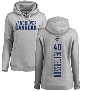 Elias Pettersson Women's Vancouver Canucks Branded Ash Backer Pullover Hoodie