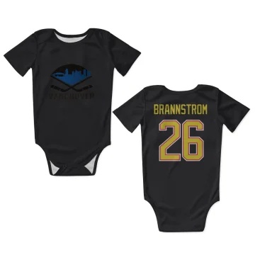 Erik Brannstrom Vancouver Canucks  Infant & Newborn Bodysuit - Black