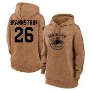 Erik Brannstrom Women's Vancouver Canucks 2023 Salute to Service Pullover Hoodie Brown