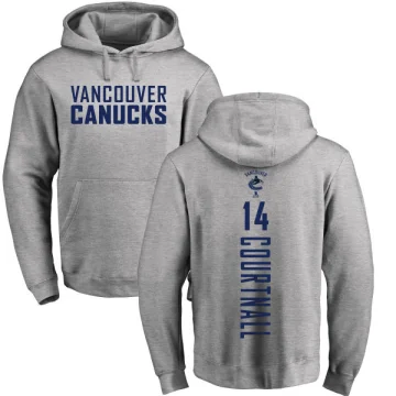 Geoff Courtnall Men's Vancouver Canucks Branded Ash Backer Pullover Hoodie