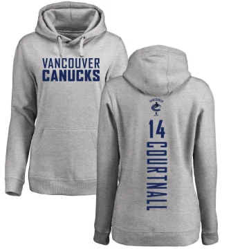 Geoff Courtnall Women's Vancouver Canucks Branded Ash Backer Pullover Hoodie