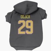 Gino Odjick Vancouver Canucks  Dog & Cat Pet Hoodie - Black