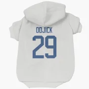 Gino Odjick Vancouver Canucks  Dog & Cat Pet Hoodie - White