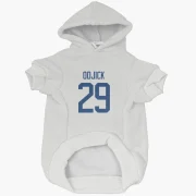 Gino Odjick Vancouver Canucks  Dog & Cat Pet Hoodie - White