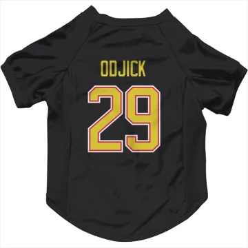 Gino Odjick Vancouver Canucks  Dog & Cat Pet Jersey - Black