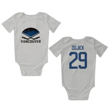 Gino Odjick Vancouver Canucks  Infant & Newborn Bodysuit  - White