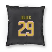 Gino Odjick Vancouver Canucks  Pillow Cover (18 X 18) - Black