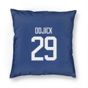 Gino Odjick Vancouver Canucks  Pillow Cover (18 X 18) - Blue