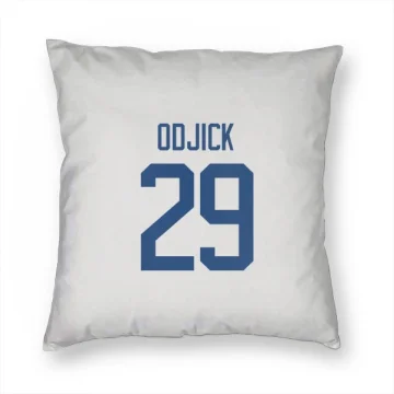 Gino Odjick Vancouver Canucks  Pillow Cover (18 X 18) - White