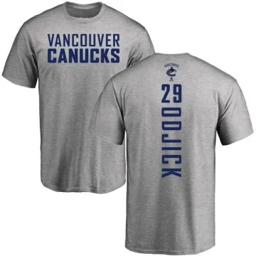 Gino Odjick Men's Vancouver Canucks Branded Backer T-Shirt - Ash