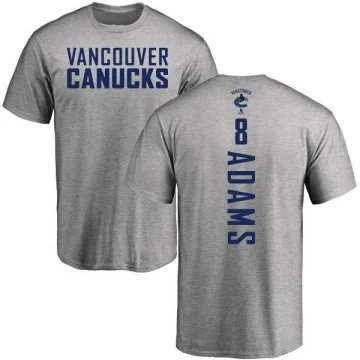 Greg Adams Men's Vancouver Canucks Branded Backer T-Shirt - Ash