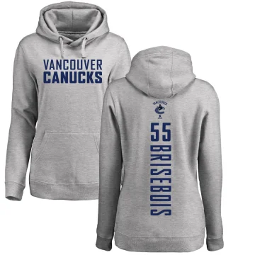 Guillaume Brisebois Women's Vancouver Canucks Branded Ash Backer Pullover Hoodie