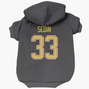 Henrik Sedin Vancouver Canucks  Dog & Cat Pet Hoodie - Black