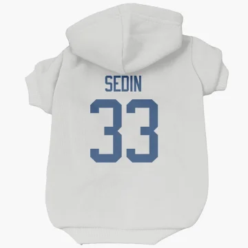 Henrik Sedin Vancouver Canucks  Dog & Cat Pet Hoodie - White