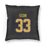 Henrik Sedin Vancouver Canucks  Pillow Cover (18 X 18) - Black